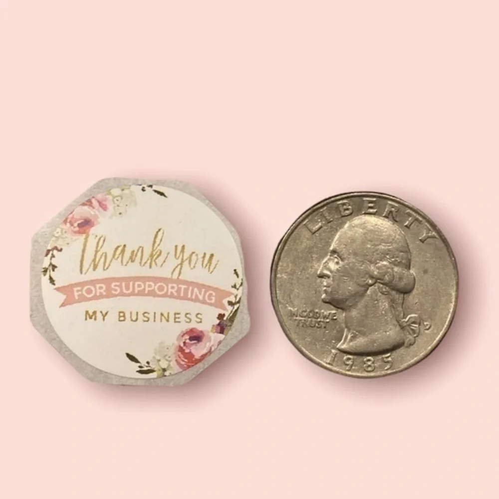 40 Small Thank You Stickers! (Quarter size)
